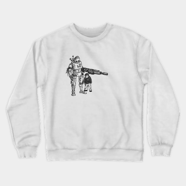 Boy and Bot Crewneck Sweatshirt by Hominid